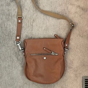 B Makowsky Brown Leather Crossbody